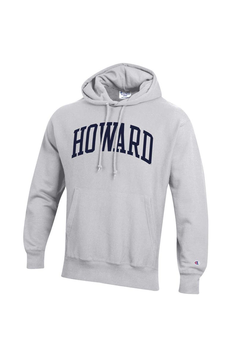 Champion Men's Champion Gray Howard Bison Tall Arch Pullover Hoodie, Alternate, color,