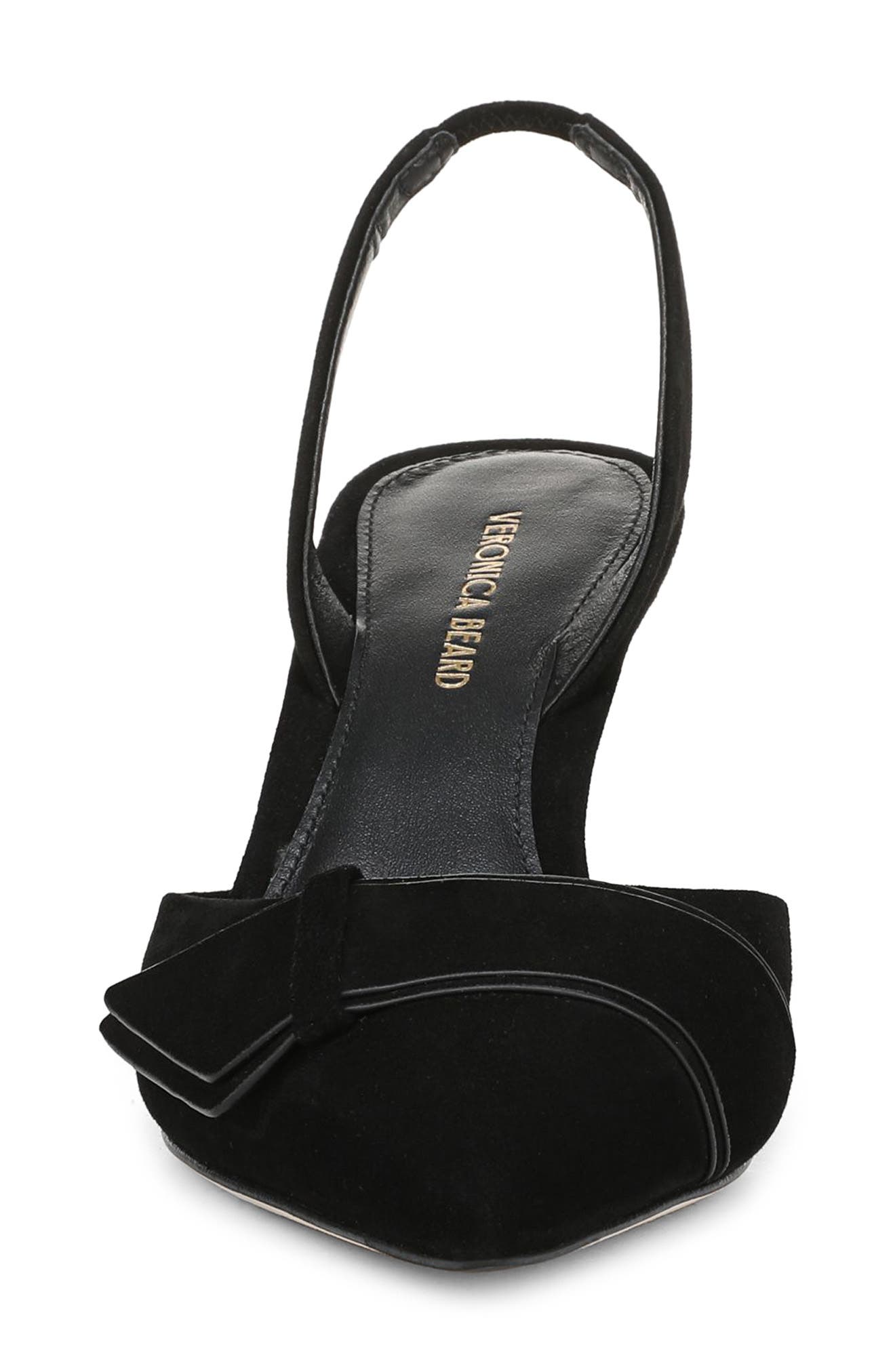 Lisbeth Slingback Pointed Toe Pump, Alternate, color, BLACK SUEDEDNU