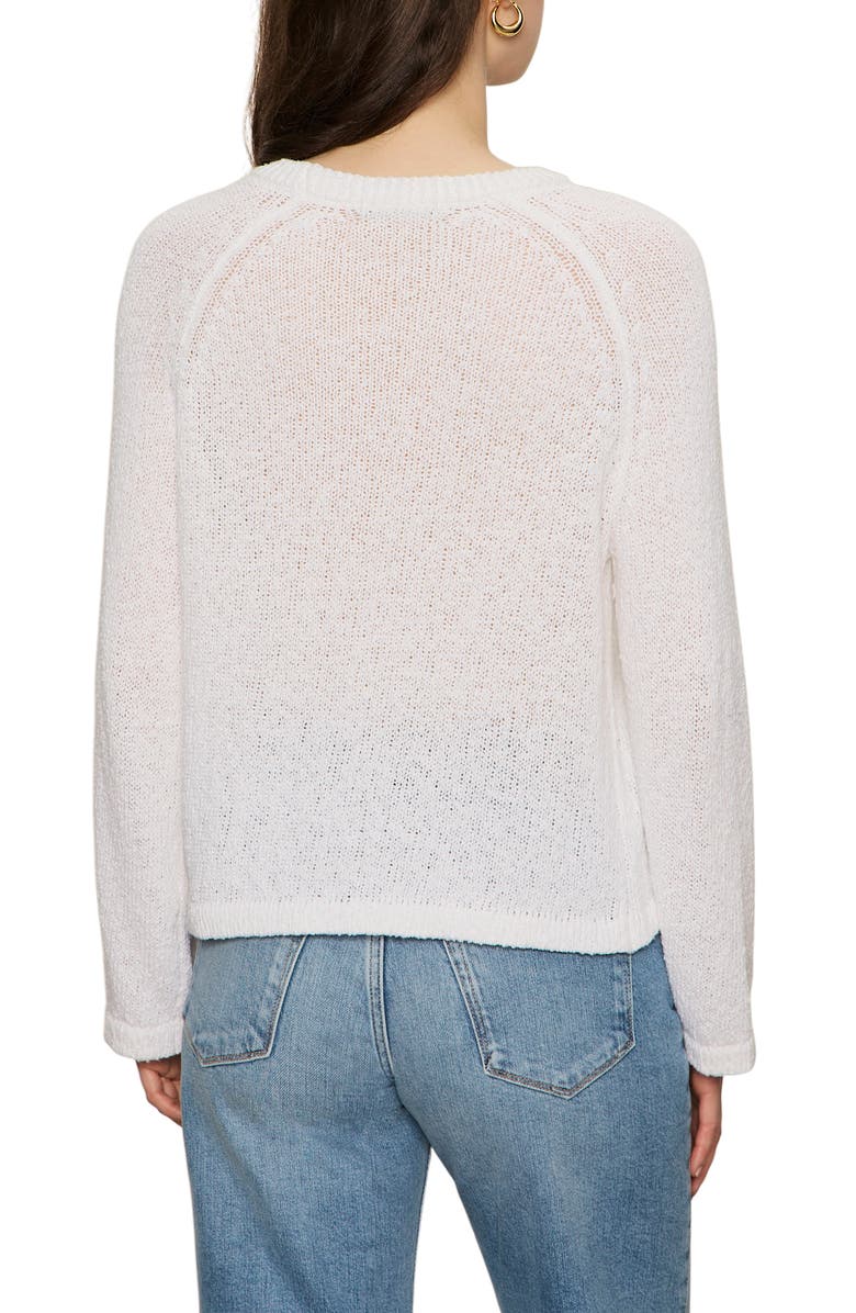 Sanctuary Cotton Blend Sweater, Alternate, color, Bleached White