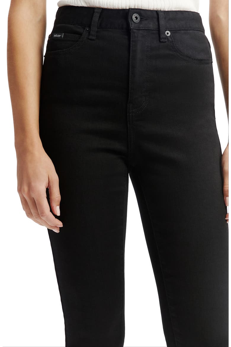 Khloe High Waist Crop Skinny Jeans, Alternate, color, BLACK
