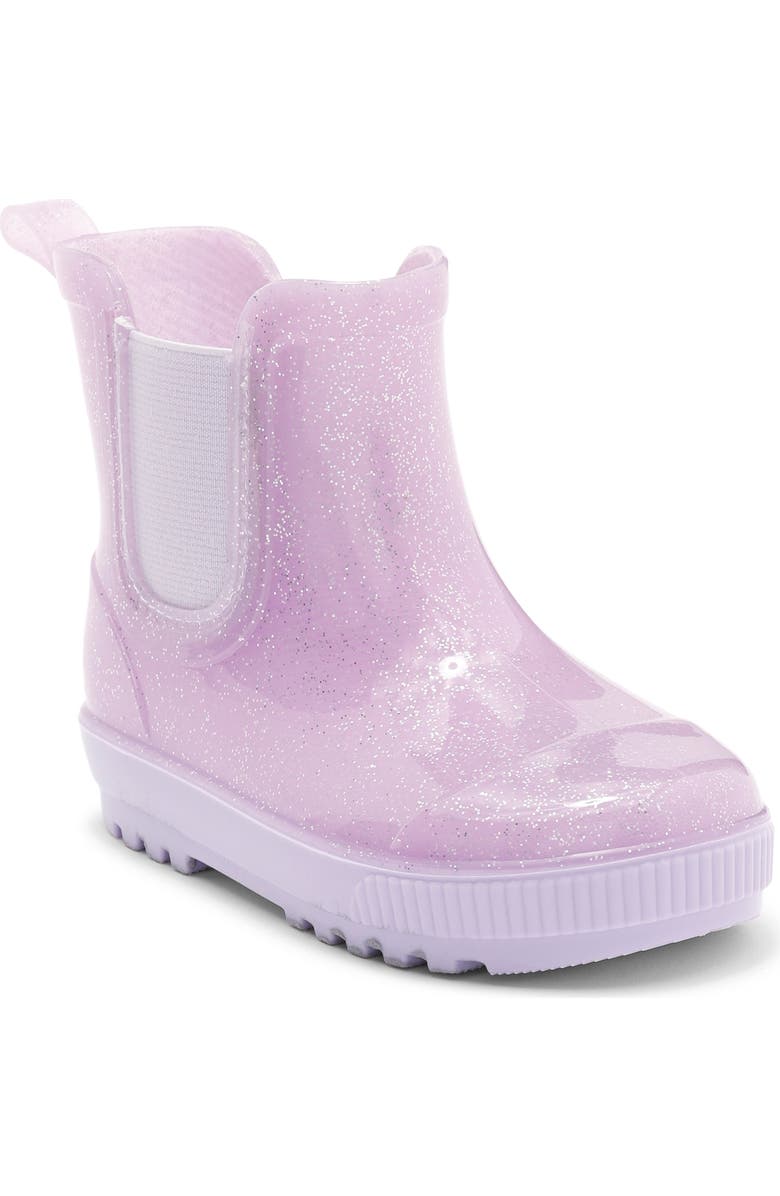 BEARPAW Kids' Lilac Glitter Rain Boot, Main, color, Lilac Glitter