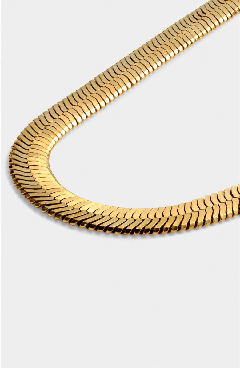 Katie Loxton Ciana Large Snake Chain Necklace, Alternate, color, Gold Coated