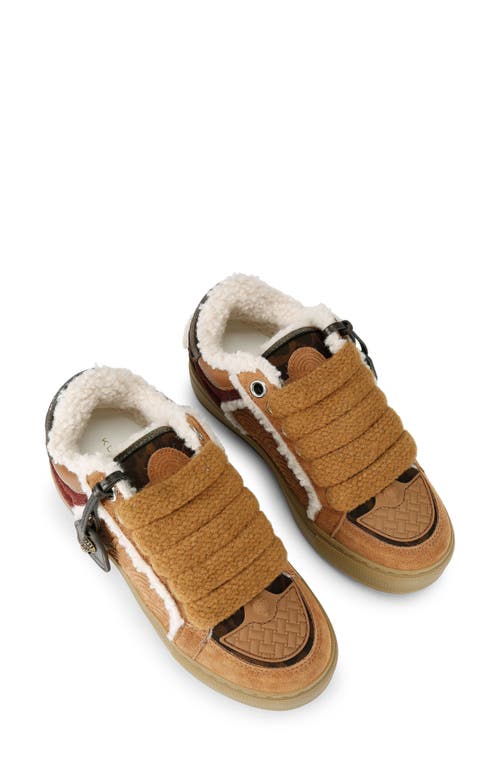 Kurt Geiger London Southbank Tag Platform Sneaker In Brown