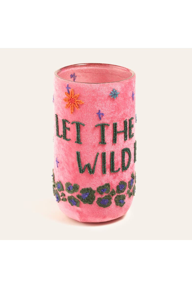 Aravali Hand Finished Glass Vase 4" x 4" Artisan Accent, Alternate, color, Pink