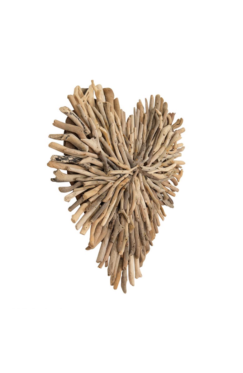 Storied Home Driftwood Heart Shaped Wall Décor, Alternate, color, Brown