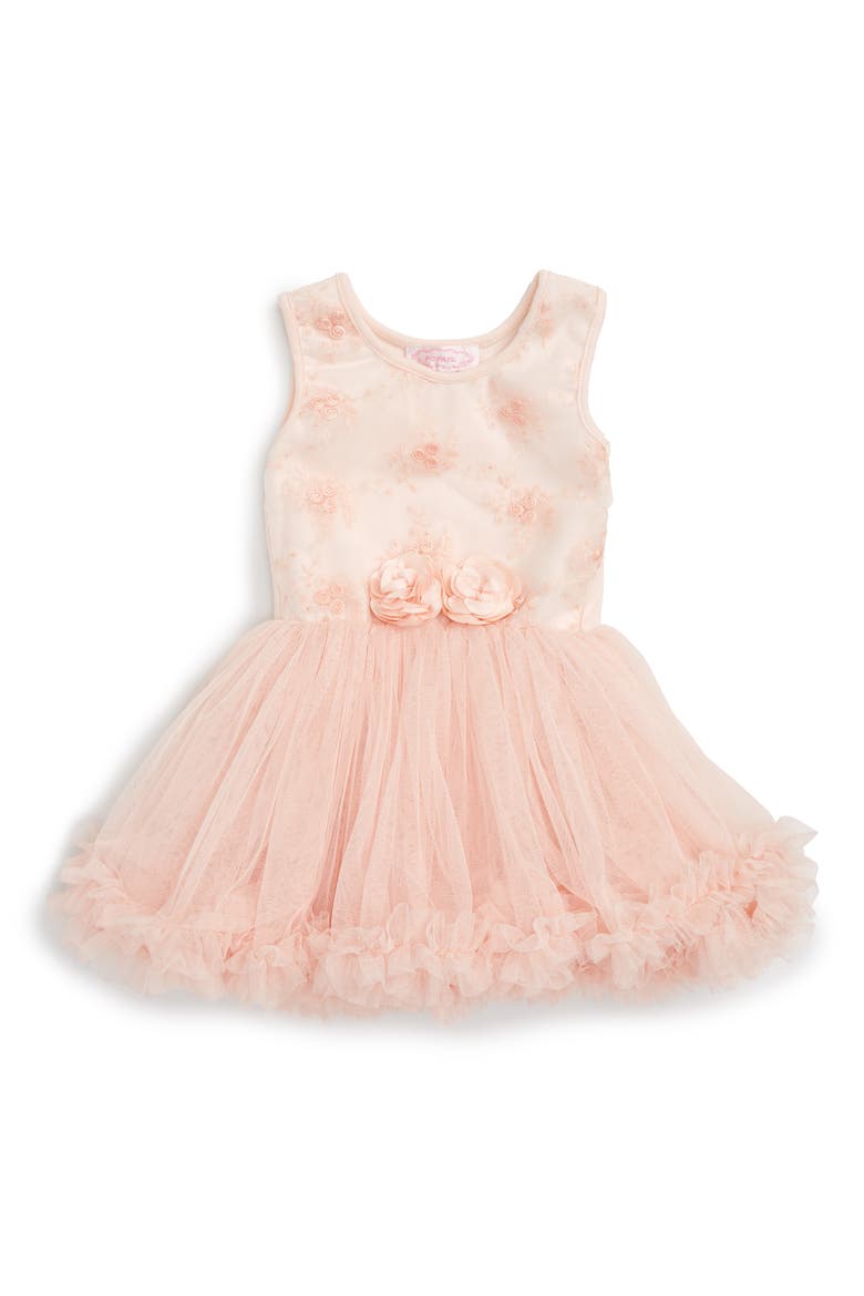 Tulle Dress, Main, color, PEACH