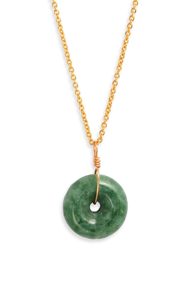 Maia 18k Gold Vermeil Jade Pendant Necklace, Main, color, GOLD