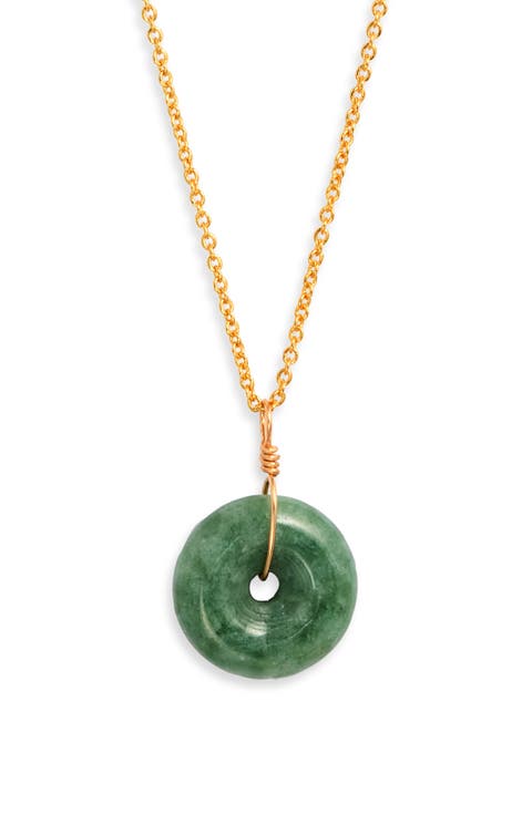 Maia 18k Gold Vermeil Jade Pendant Necklace