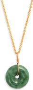Kiara by Ki-ele Maia 18k Gold Vermeil Jade Pendant Necklace