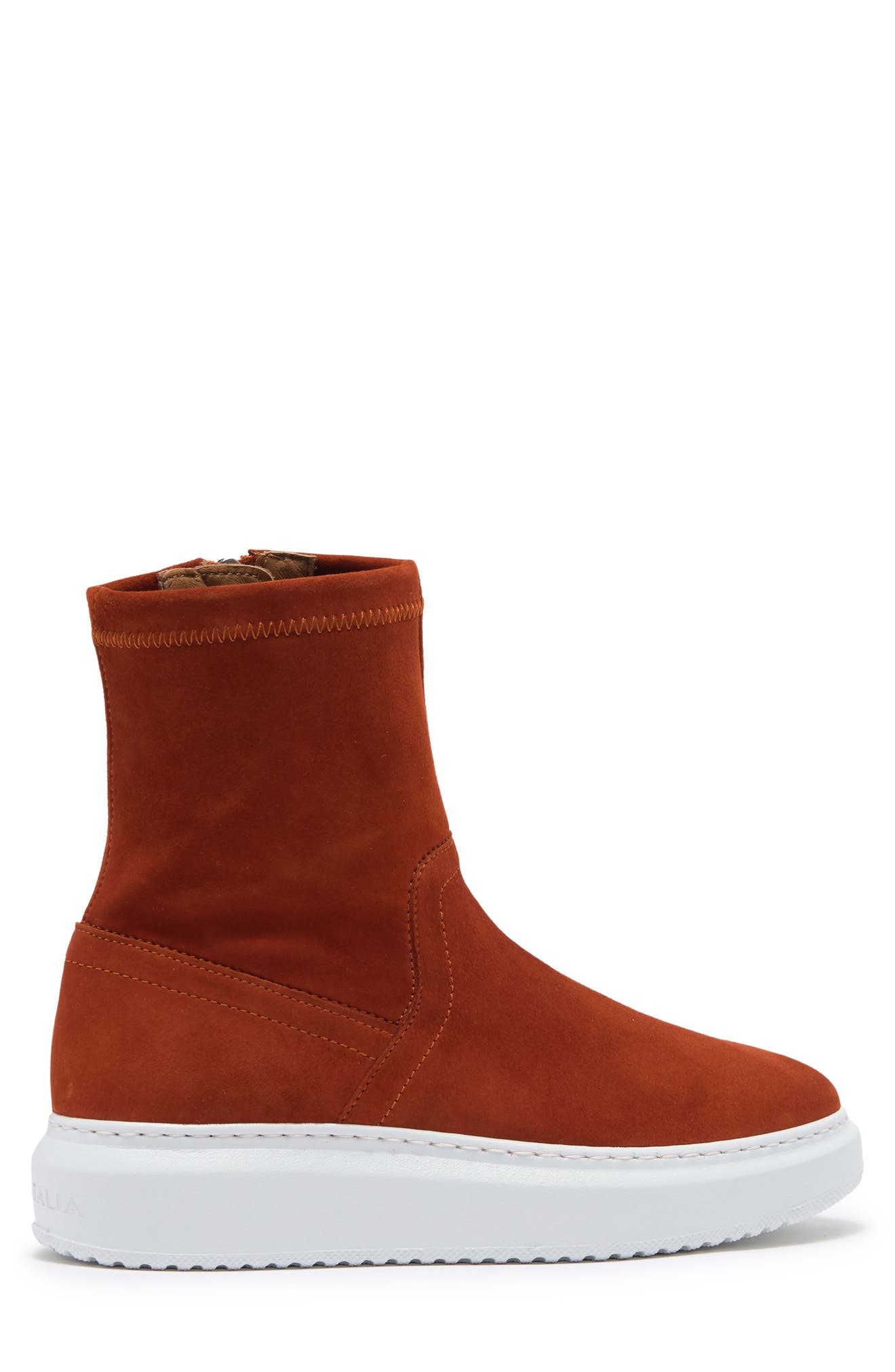 Laina Leather Sneaker Boot, Alternate, color, CINNAMON