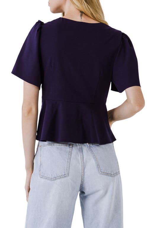 Shop Endless Rose Twist Front Ruffle Sleeve Blouse