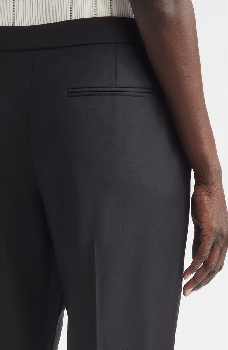 McQueen Wool Cigarette Trousers, Alternate, color, Black