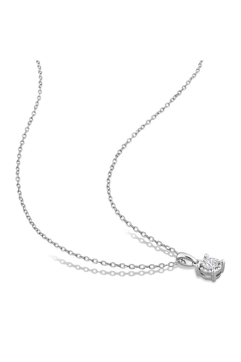 1/4 CTW Lab-Grown Diamond Solitaire Necklace, Alternate, color, Sterling silver