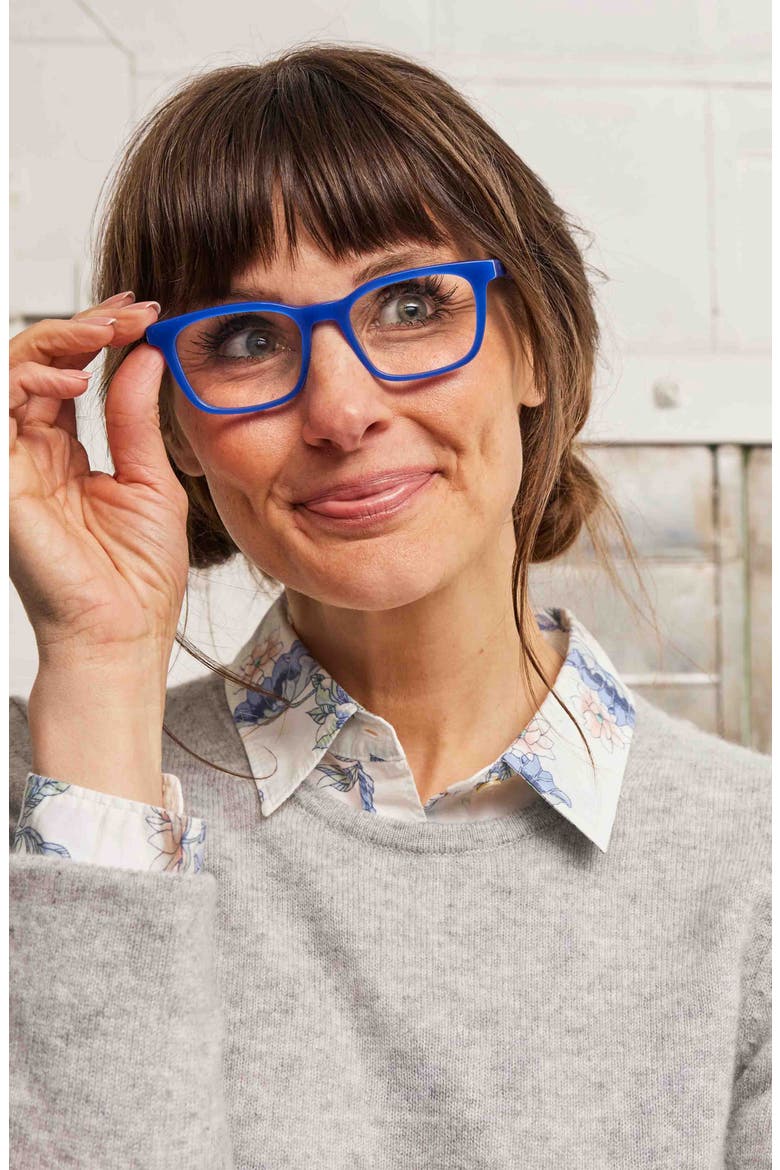 Brain Break 46mm Square Reading Glasses, Alternate, color, COBALT BLUE