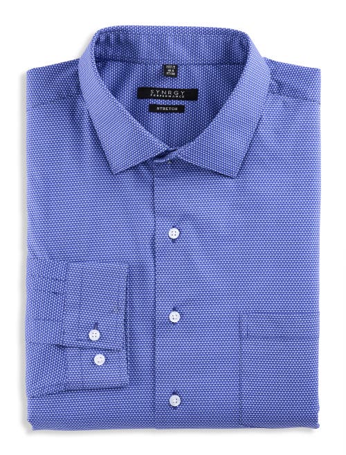 Synrgy By Dxl Micro Patterned Dress Shirt In Blue