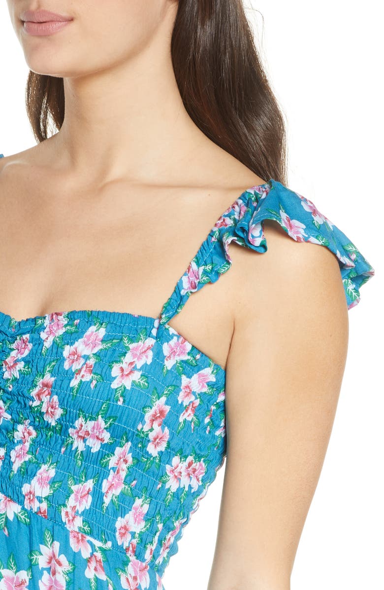 Tiare Hawaii Smocked Bodice Cover-Up Maxi Dress, Alternate, color, 