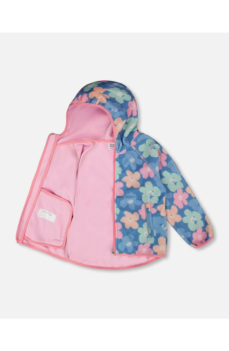 Deux par Deux Softshell Flower Jacket, Alternate, color, Blue Floral Print