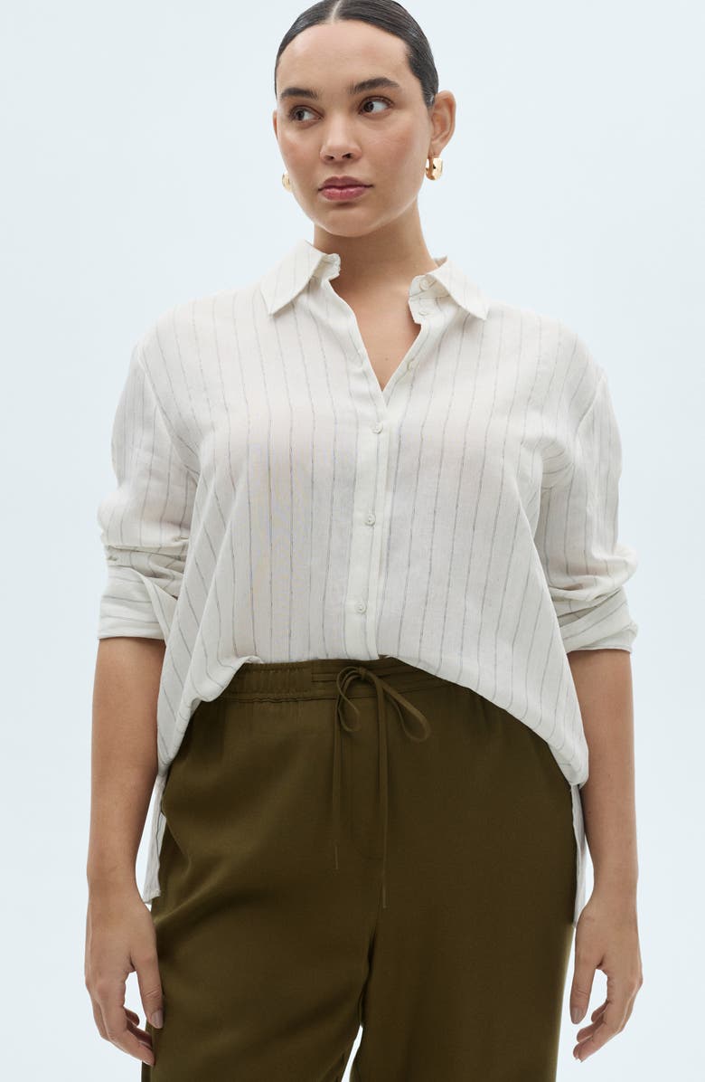 MANGO Elastic Waist Flowy Pants, Alternate, color, Khaki Green