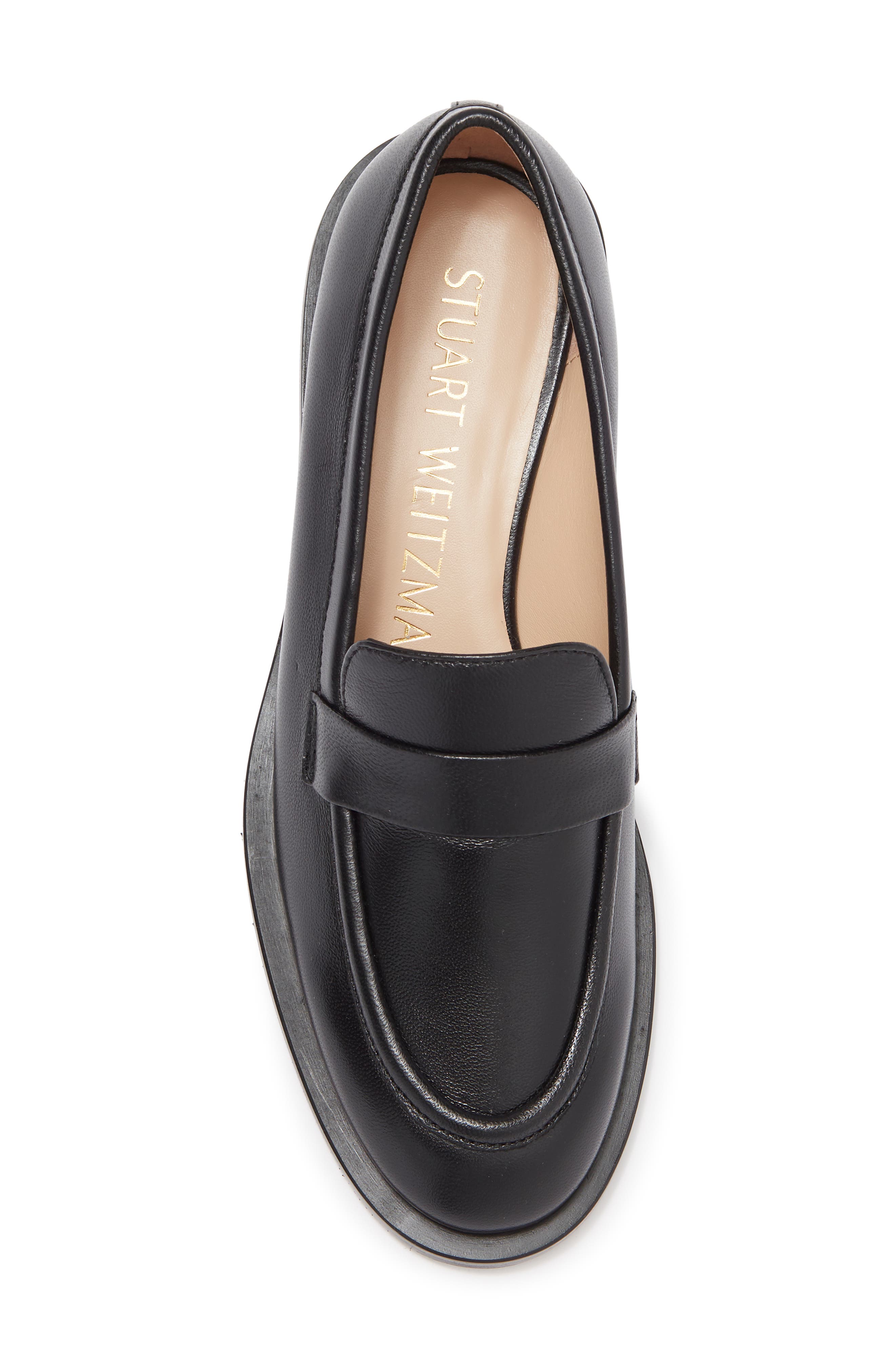 Palmer Sleek Leather Loafer, Alternate, color, BLACK