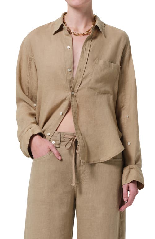 Shop Citizens Of Humanity Kayla Button-up Linen Shirt