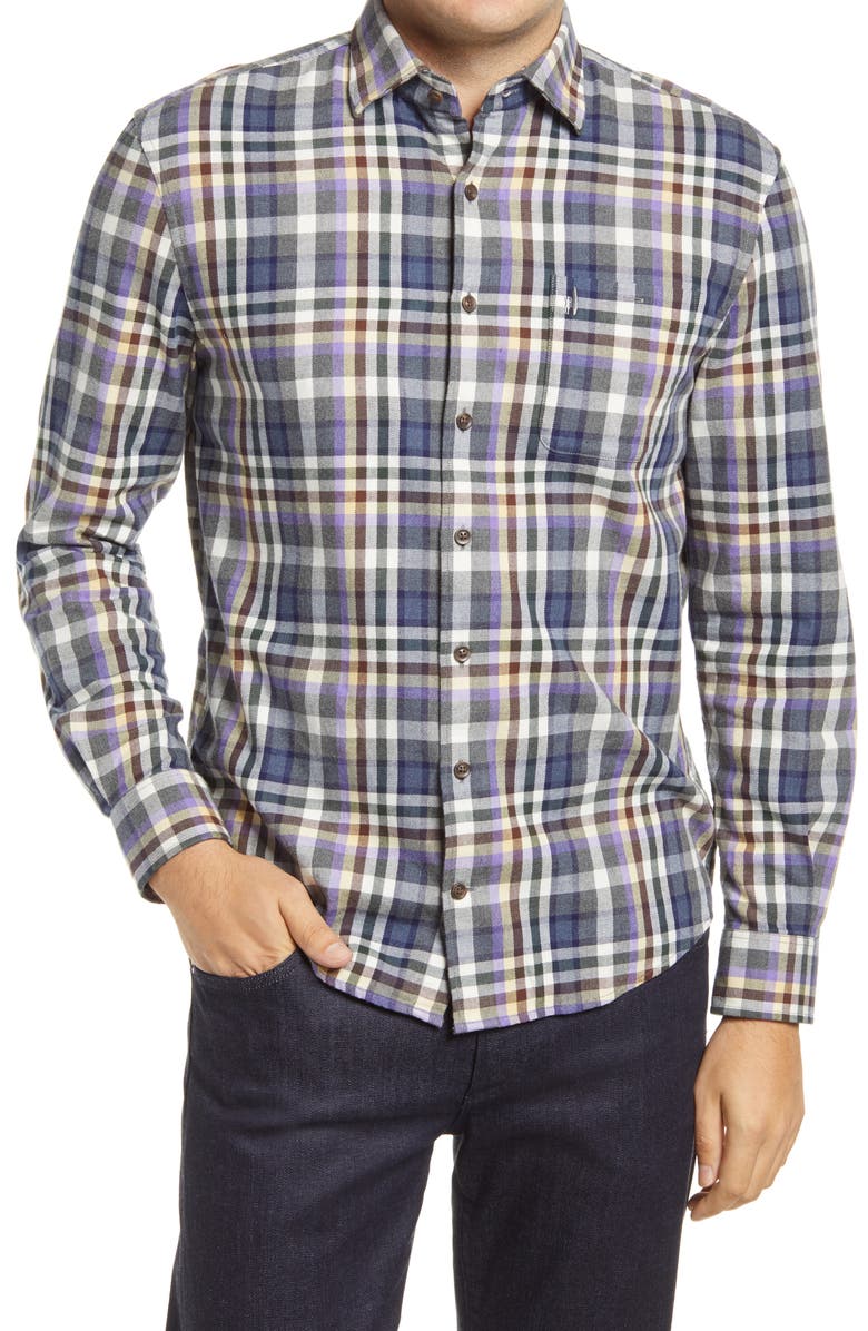 johnnie-O Ervin Plaid Flannel Button-Down Shirt, Main, color, 