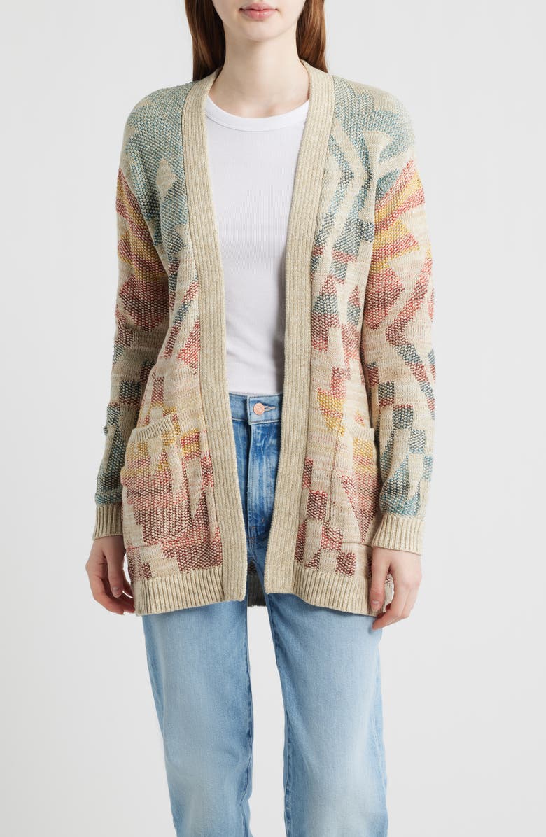 Pendleton Cheyenne Jacquard Cotton Wrap Cardigan, Alternate, color, 