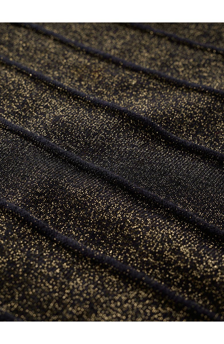 Seasalt Cornwall Metallic Long Sleeve Cotton Blend Sweater Dress, Alternate, color, 