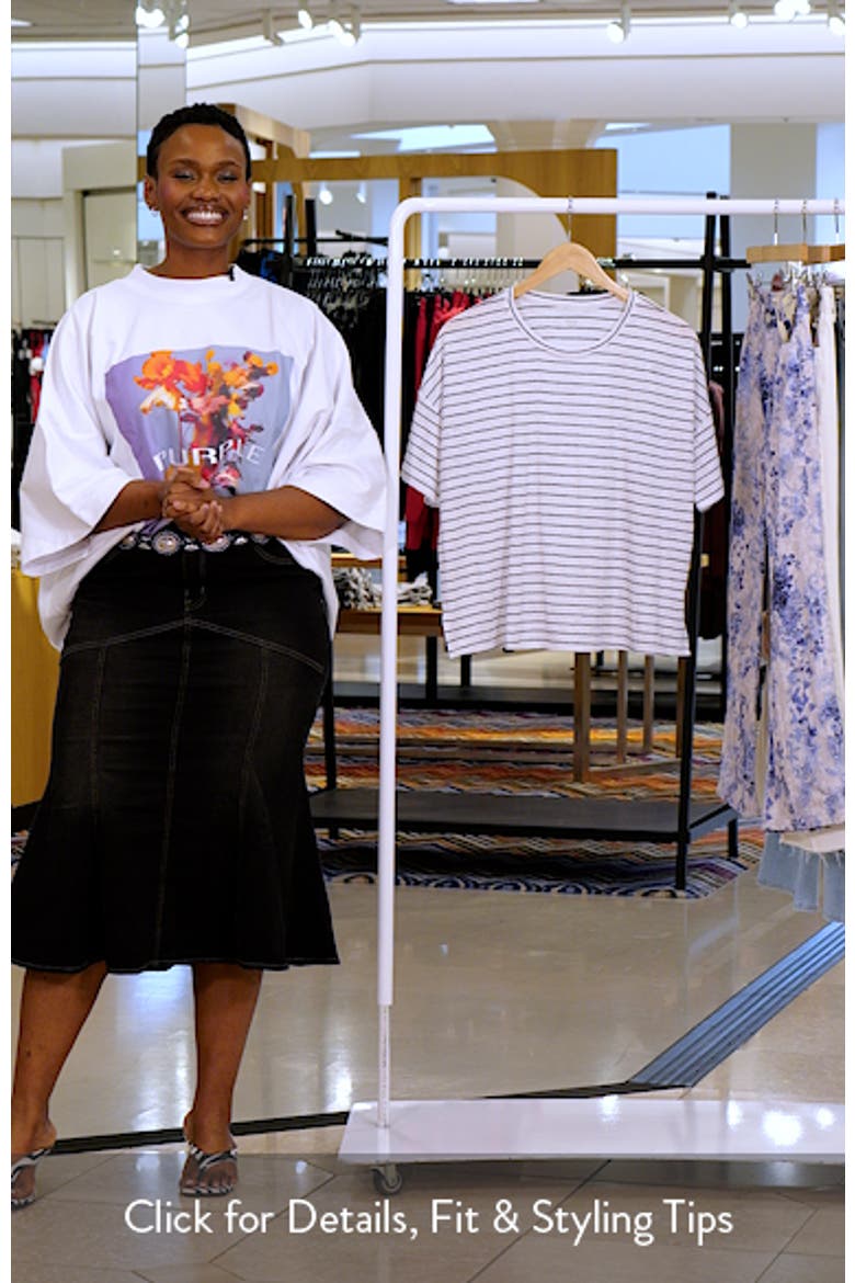 Boxy Stripe Organic Linen T-Shirt video