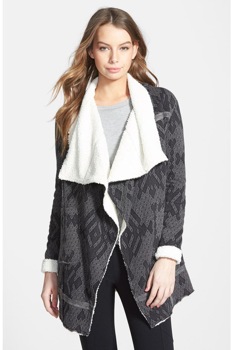 Shawl Collar Blanket Coat, Main, color, GREY CLOUDBURST
