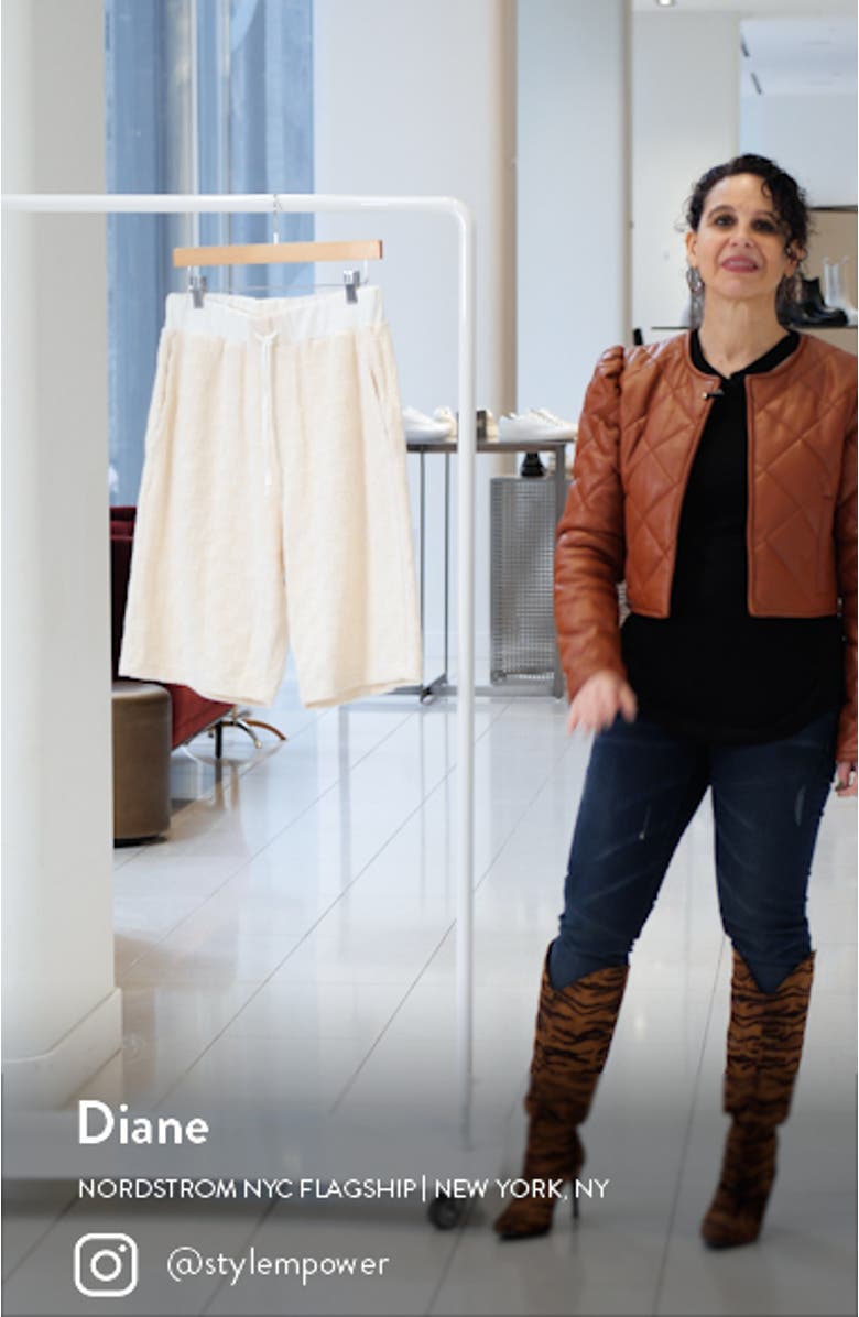 Monogram Cotton Blend Sweat Shorts, sales video thumbnail