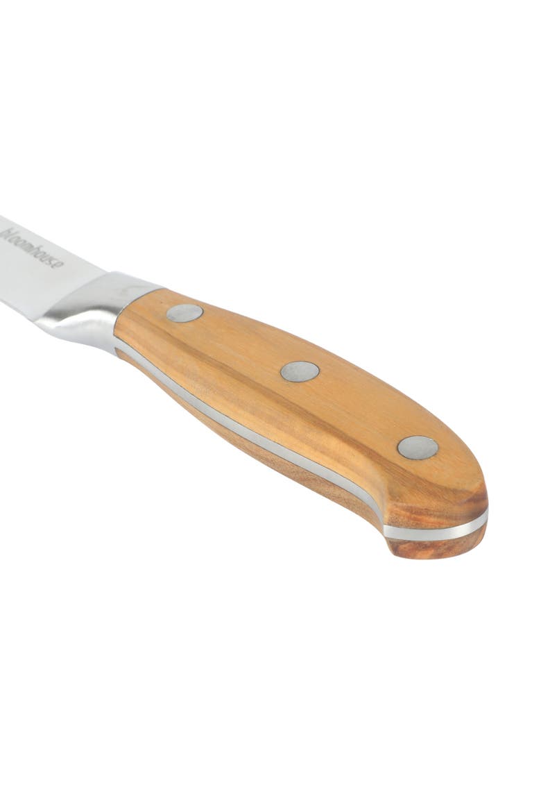 German Steel Paring Knife W/ Italian Olive Wood Forged Handle, Alternate, color, Natural Wood