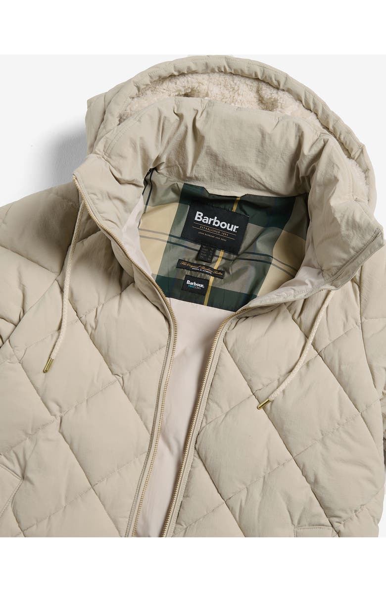 Barbour Kirkton Longline Puffer Coat, Alternate, color, Oatmeal/ Ancient