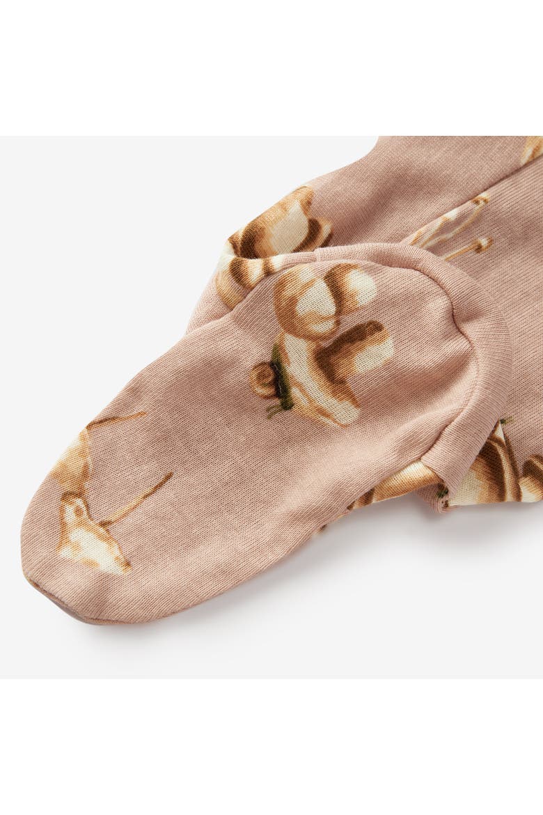 Organic Cotton Ruffle Footed Romper, Alternate, color, Mushroom