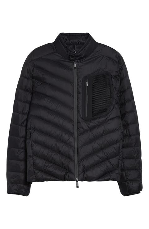 Mackinac Diagonal Quilted Down Moto Jacket