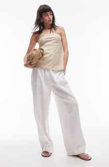 Topshop Cotton Longline Bandeau Top