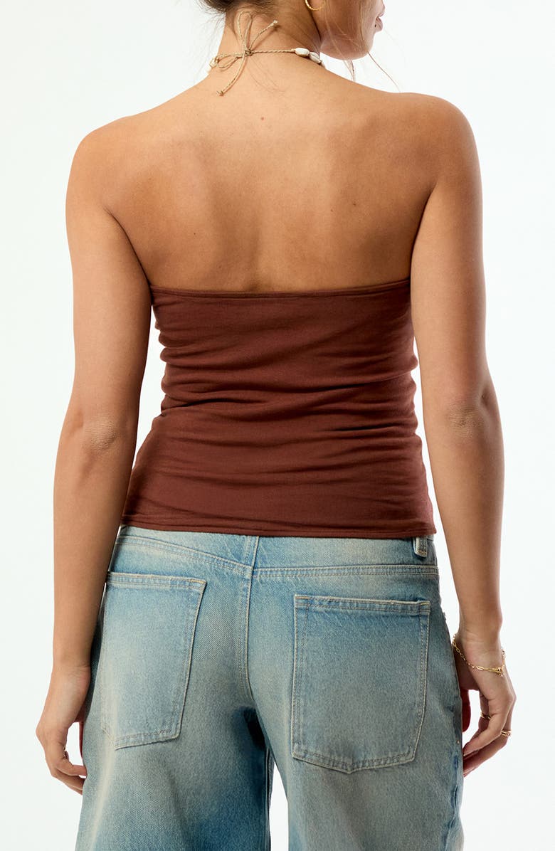 PacSun Hibiscus Tube Top, Alternate, color, Brown