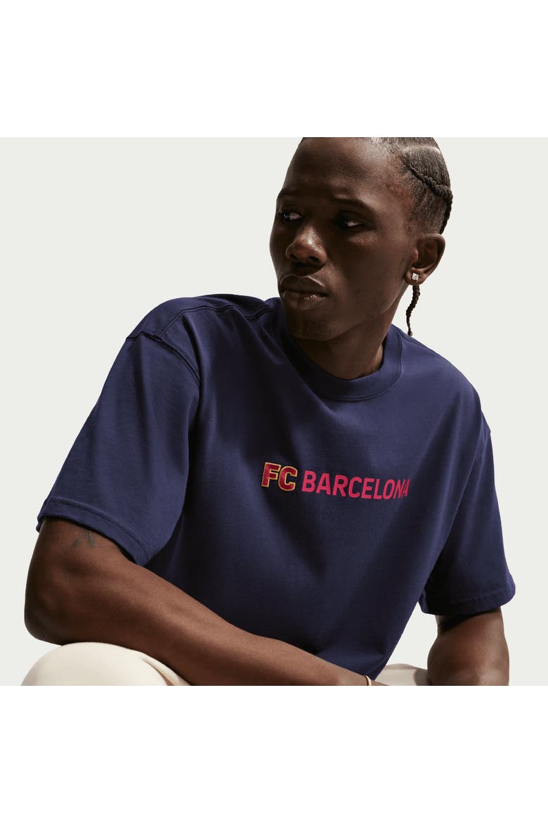 Men's Nike  Blue Barcelona Premium Name T-Shirt, Alternate, color, Blue