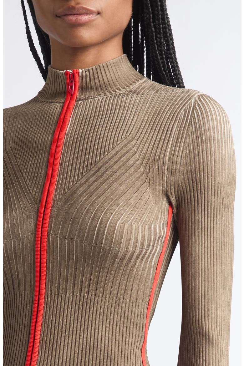 M-Sarma Zip Cardigan, Alternate, color, BROWN