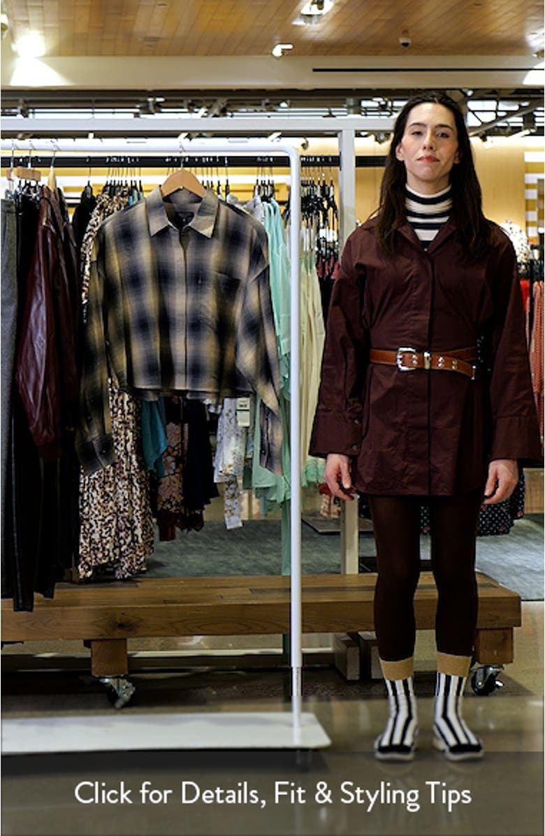 Marin Plaid Crop Button-Up Shirt, sales video thumbnail