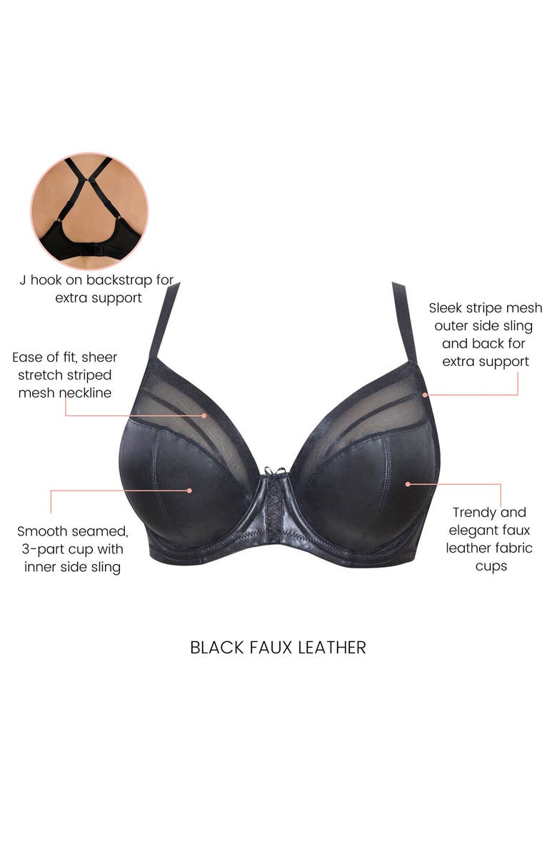 Parfait Stevie Unlined Wired Bra, Alternate, color, Black