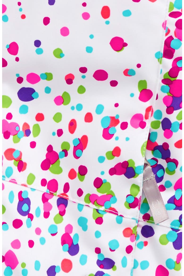 'Itsy Bitsy Glam' Waterproof Snow Jacket (Toddler Girls, Little Girls & Big Girls)), Alternate, color, WHITE CONFETTI PRINT/ WILD