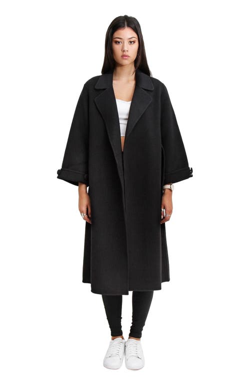 Belle & Bloom Stay Wild Oversized Wool Coat in Black at Nordstrom, Size X-Small