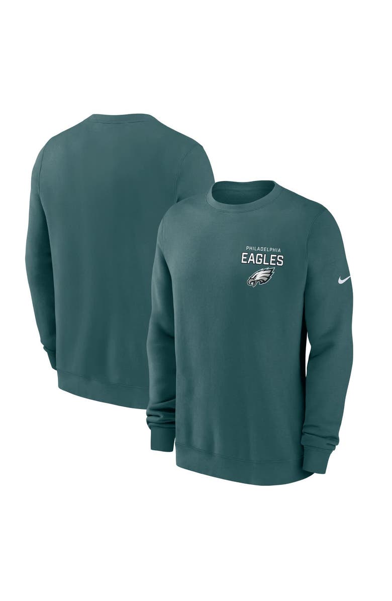Nike Men's Nike Midnight Green Philadelphia Eagles Primetime Club Fleece Pullover Sweatshirt, Main, color, Green