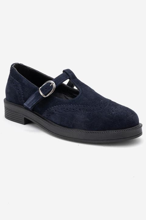 Janney Leather Strap Loafers
