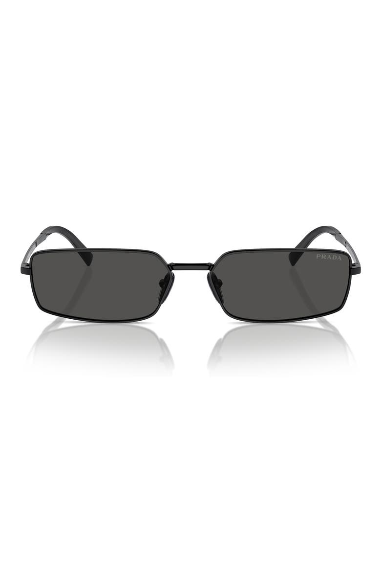 59mm Rectangular Sunglasses, Alternate, color, BLACK/ GREY