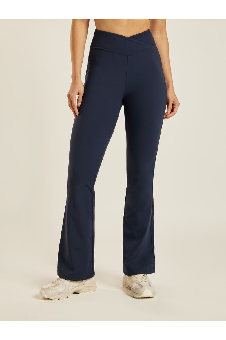 Be 180 Wrap-Waist Flared Leggings, Main, color, Midnight