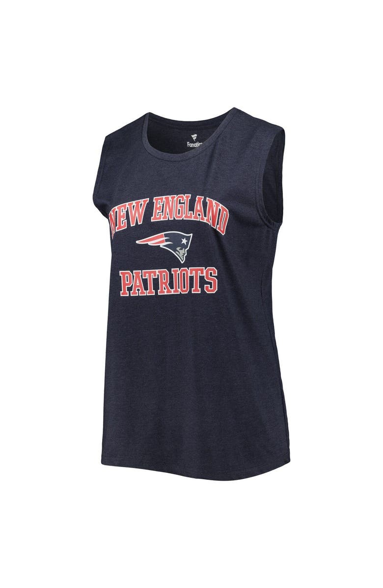 FANATICS Women's Fanatics Branded Heather Navy New England Patriots Plus Size Tank Top, Alternate, color, Heather Navy