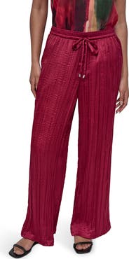 DKNY Crushed Drawstring Wide Leg Pants