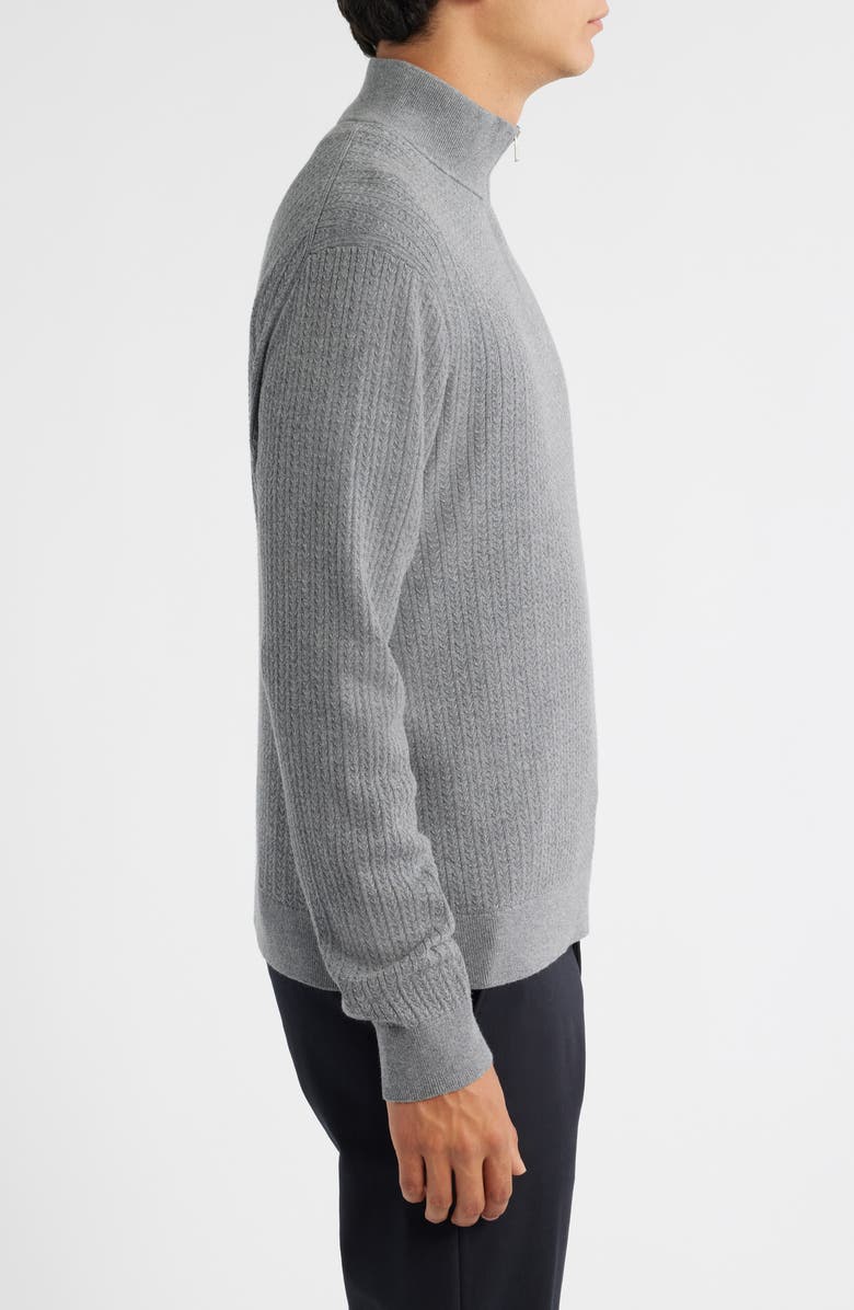 Theory Walton Half Zip Sweater, Alternate, color, Ash Melange