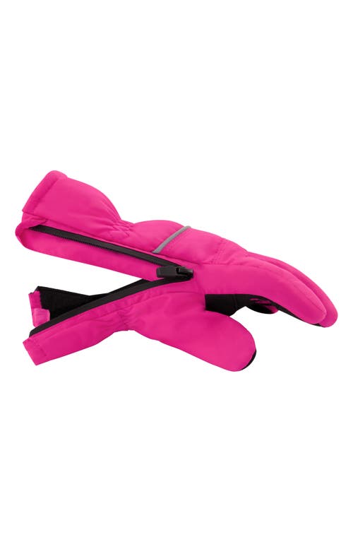 Andy & Evan Kids' Zip Gloves In Pink